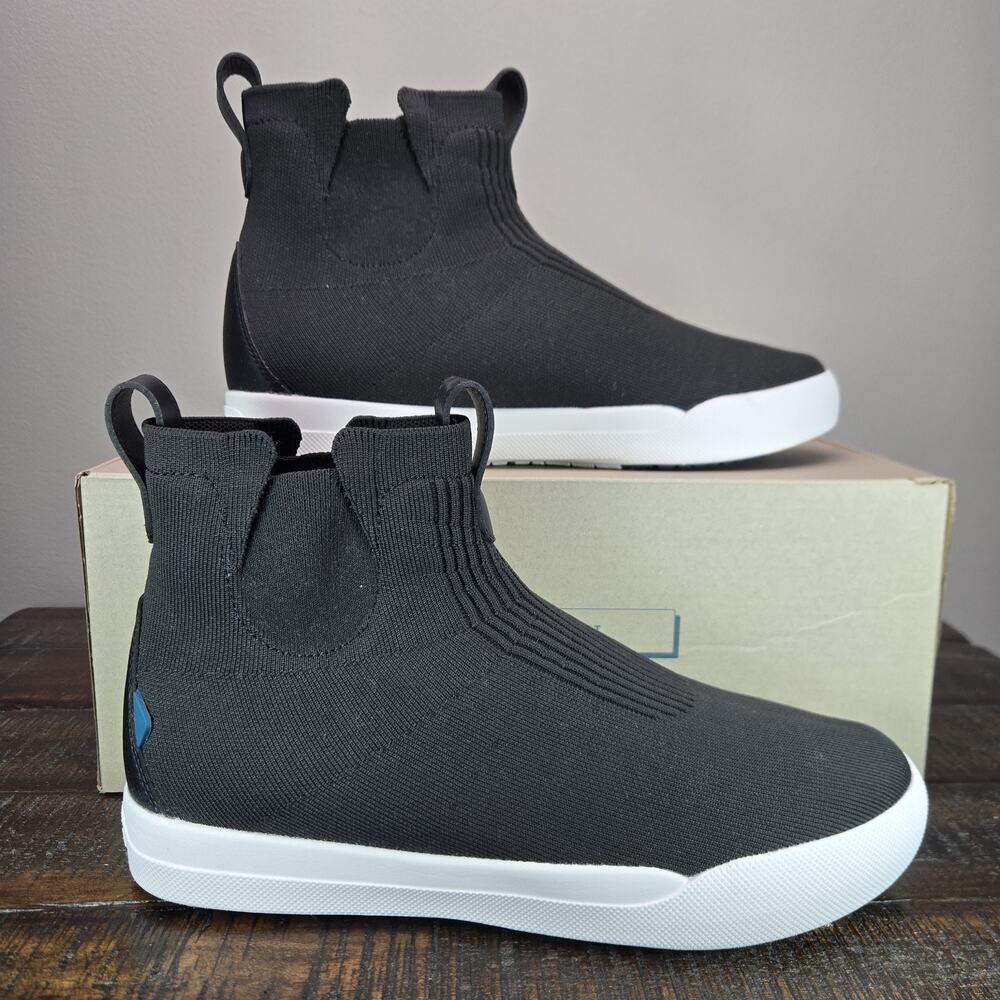 Vessi Weekend Chelsea Womens Size 9 Waterproof Shoes Asphalt Black White